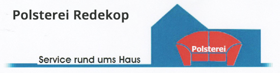 „Polsterei-Redekop“-Logo, zur Startseite